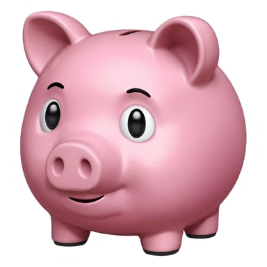 emoji of sad piggy bank, right view sticker