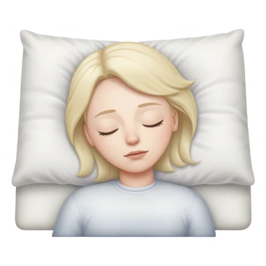 asleep in bed on back, facing up at camera sticker