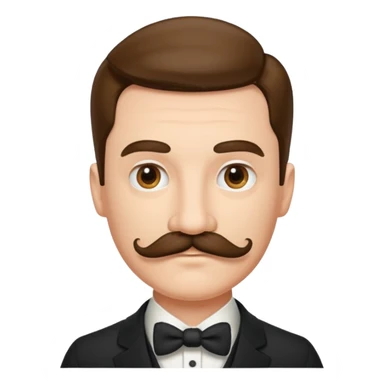 Gentleman with a mustache sticker