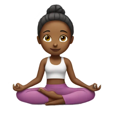 Girl doing yoga sticker