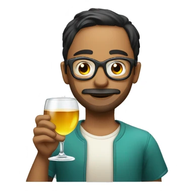 Kiko with a glass sticker