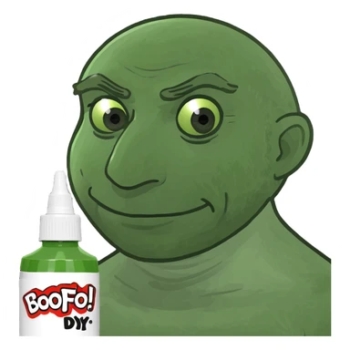 Blonde girl with a bottle of hair dye  sticker