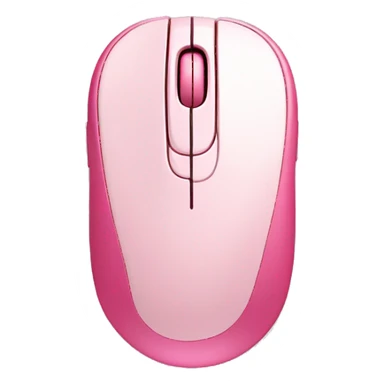 Rose red pink computer mouse with light pink accents  sticker