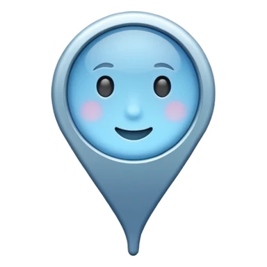 Soft blue location pin sticker