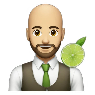 beard hair shaved boy with beard and with mojito sticker