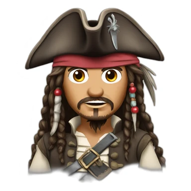 frozen jack sparrow sticker