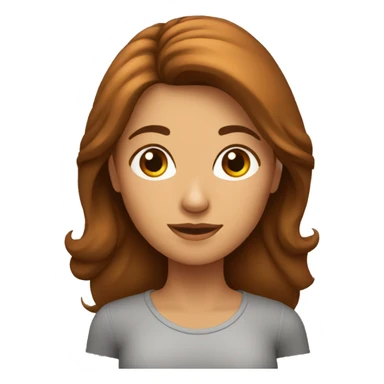 Una mujer enfadada con pelo marron  sticker