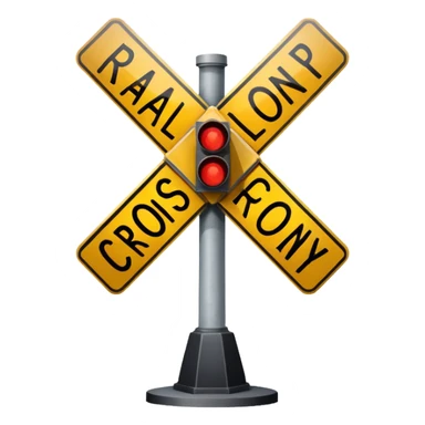 Railroad crossing light sticker