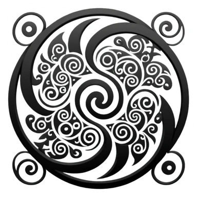 Unity Māori koru design at top sticker