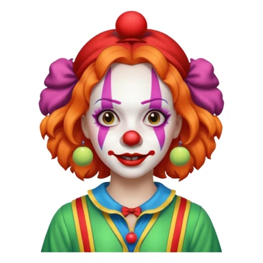tennis player female clown child sticker