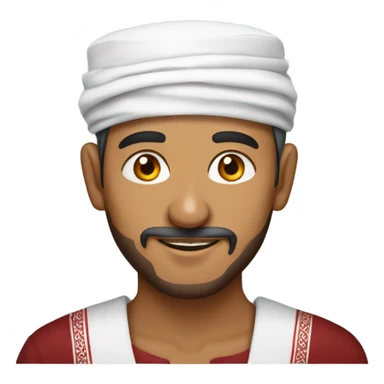 Omani man wearing a cap and dishdasha sticker