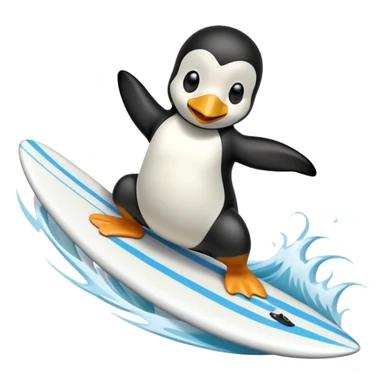 Tubarão surfando batendo em um pinguim sticker
