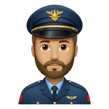 male soldiers with beard with out cap long hair sticker