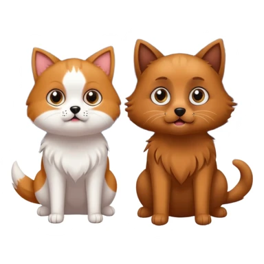 The dog and cat are afraid of fireworks sticker