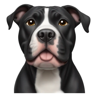 black pitbull with a small white spot on his chin sticker