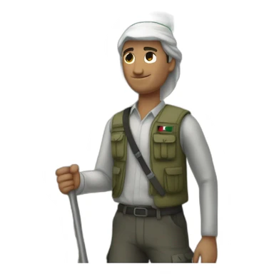 Tu drapeau du Palestine avec une homme blessé sticker