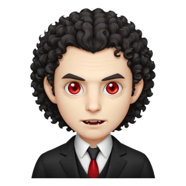 curly vampire with optical sticker