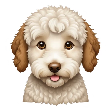 White goldendoodle brown ears sticker