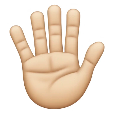 All fingers up except the index sticker