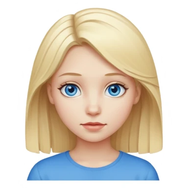 A ugly girl with a blonde hair sticker