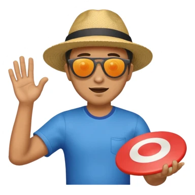 man throwing a frisbee sticker