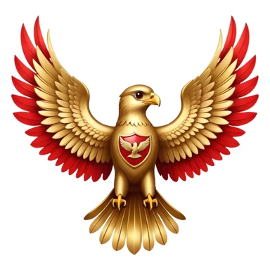 Golden hawk with spread wings, House Bellona symbol, Red Rising sticker