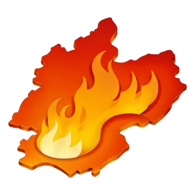 Map Galicia fire sticker