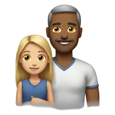 father and daughter  sticker