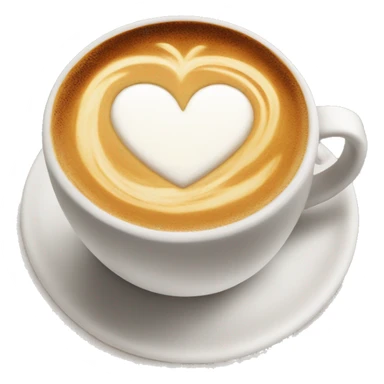 Coffee with heart latte art  sticker