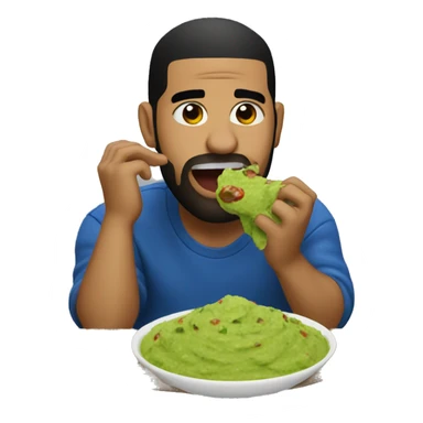 drake eating guacamole sticker