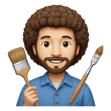Bob ross qui peint sticker
