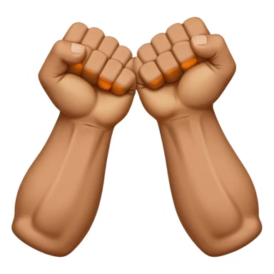Two fists crossed over each other at the wrists like being handcuffed just without the cuffs in an upward and downword motion sticker