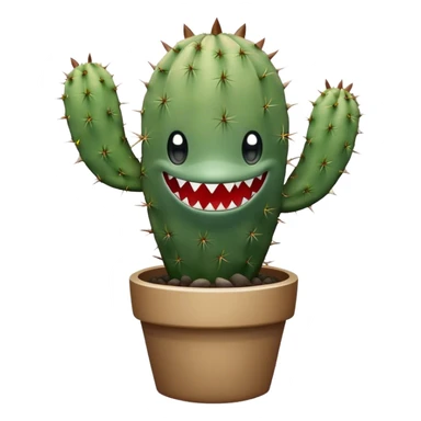 cactus whit shark sticker