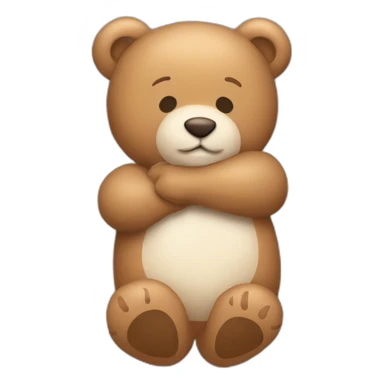 teddy bear hug sticker