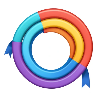 A single, smooth spiral ribbon curling gracefully upward, with small colored blocks along one edge to represent bases. Clean white background, scientific style. The spiral represents single-stranded mRNA (not DNA). Show only one ribbon, no ladder, no pairs, no second strand, no double helix. sticker