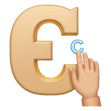hand signal letter C sticker