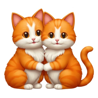 two happy cats in love sticker