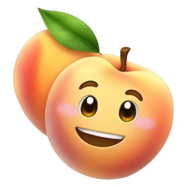 smiling peach saying good morning  sticker