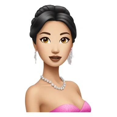 glamorous asian barbie  sticker