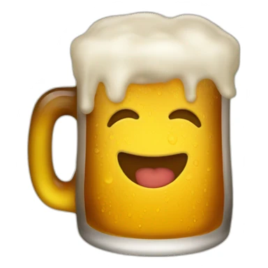 A beer shape of letter B sticker