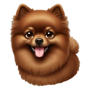 chocolate brown pomeranian sticker