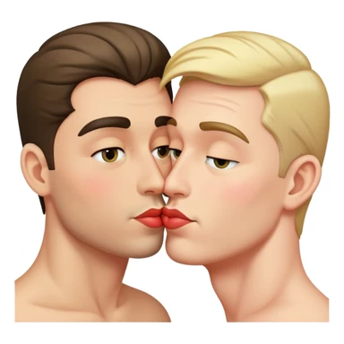 gay man kissing sticker