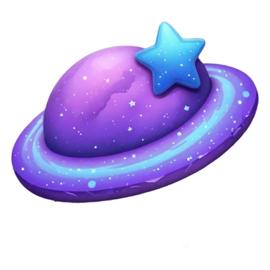 Galaxy with a blueish purple filled with stars. sticker