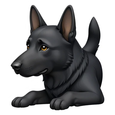 Black German shepherd sticker