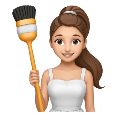 ariana grande holding toilet brush sticker