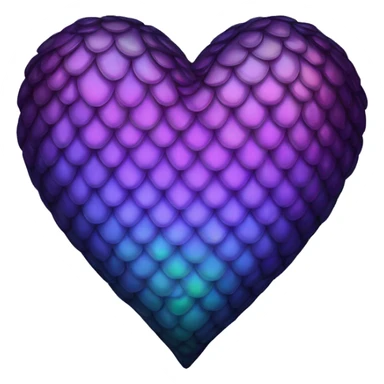 dark iridescent scale heart sticker