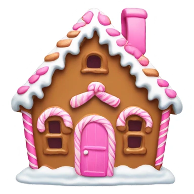 Gingerbread house with a pink bow  sticker