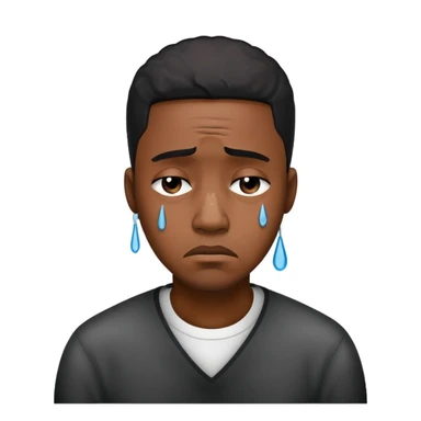 heartbroken black man sticker