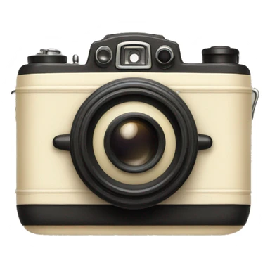 cute vintage cream colored camera sticker