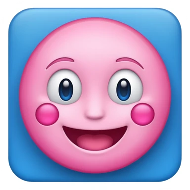 Emoji azul e rosa sticker